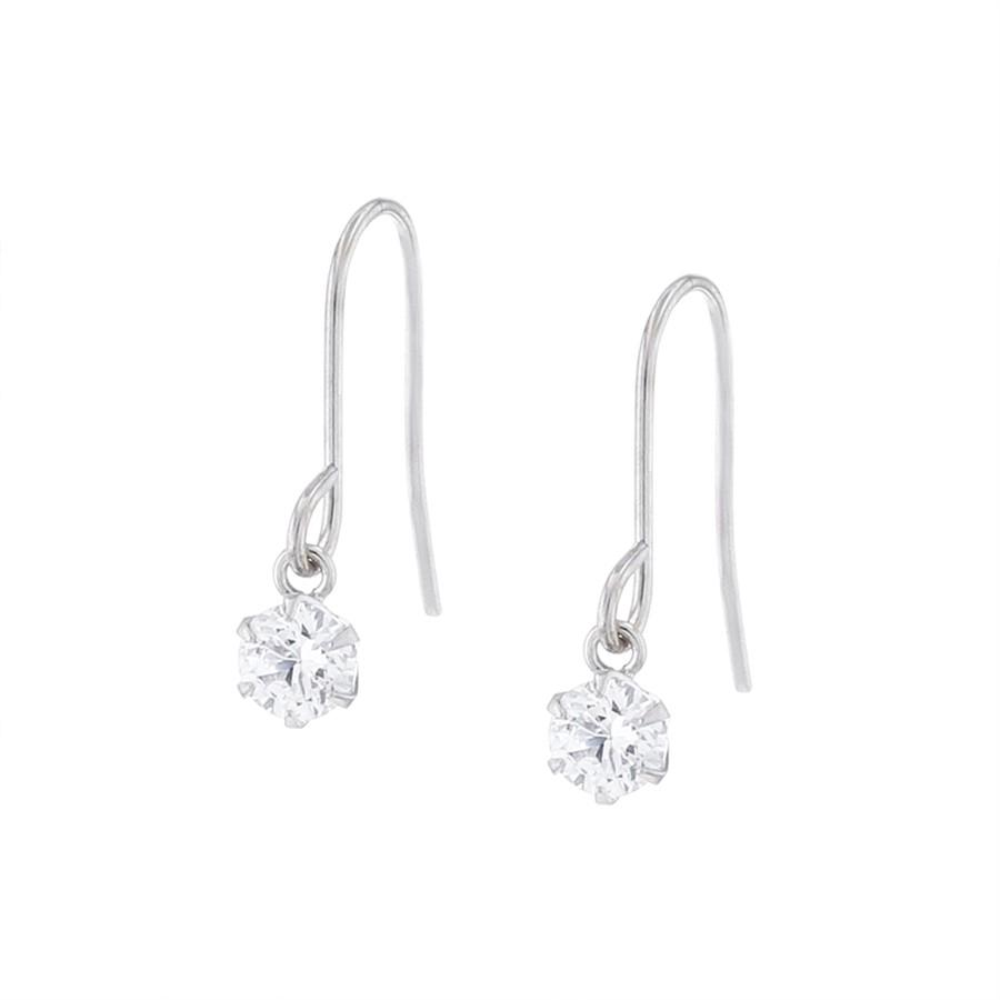 ピアス 18金 揺れる 安い レディース Cz ホワイトゴールド 18k K18 Estelle エステール クリスマス プレゼント 彼女 嫁 ご褒美 Bloom Online Store 通販 Paypayモール