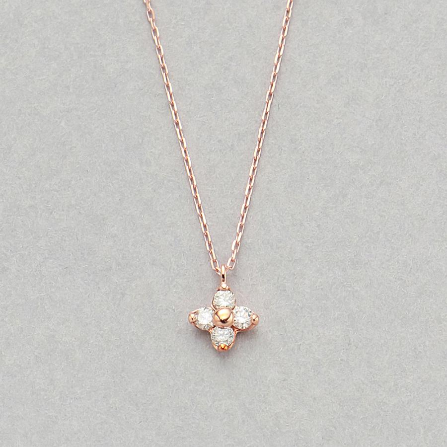 ESTELLE エステール ネックレス レディース 10金 K10 ダイヤモンド 4月誕生石 ピンクゴールド ジュエリー アクセサリー ご褒美