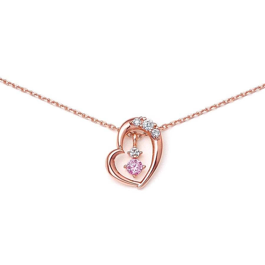 週間ランキング１位獲得 ネックレス レディース シルバー ピンクゴールド キュービックジルコニア ハート かわいい ブルーム プレゼント ご褒美 セール Skylanceronline Com