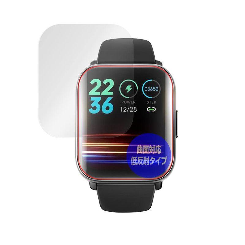 ミヤビックス itDEAL スマートウォッチ B16 用 曲面対応 TPU フィルム 低反射 傷修復 衝撃吸収 保護 フィルム OverLa