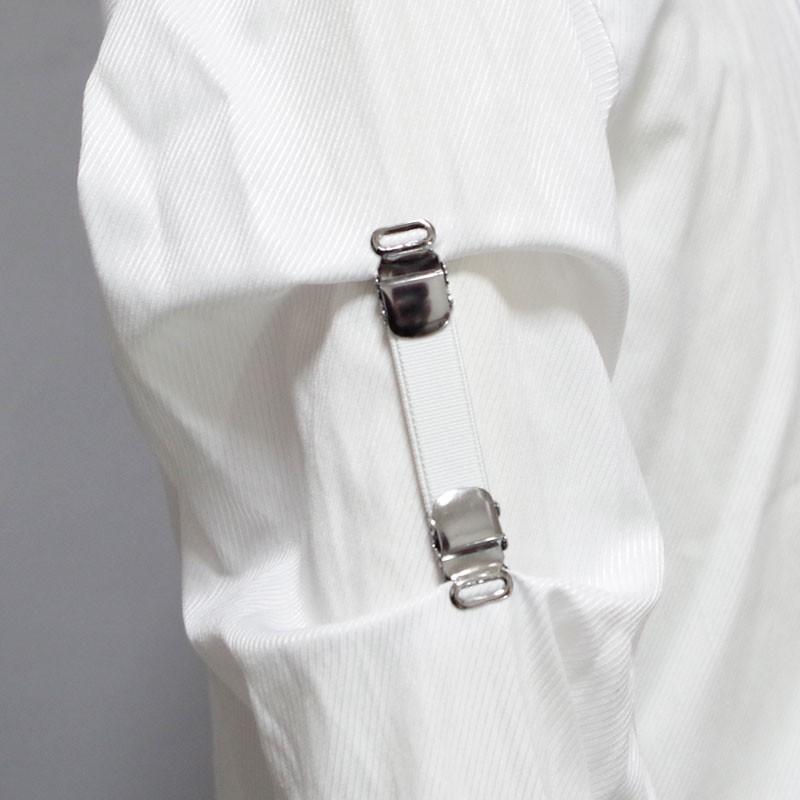 アームバンド 吊りバンド式 ゴム製  礼装　白 黒 ヘリンボン ストライプ　ワンタッチ |  | 02