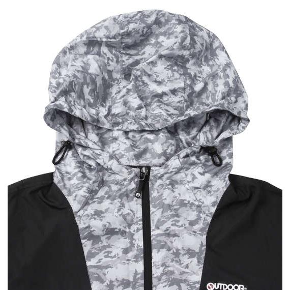ウインドブレーカー メンズ 大きいサイズ フルダルタフタ裏フィルム+裏メッシュジャケット OUTDOOR PRODUCTS グレーカモ 7L 8L_3
