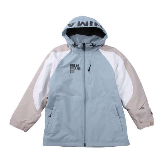 スノーボードジャケット 撥水黒/グレー/青Lサイズ スノーボードジャケット メンズ 上着 大きいサイズ ブルーグレー 防水