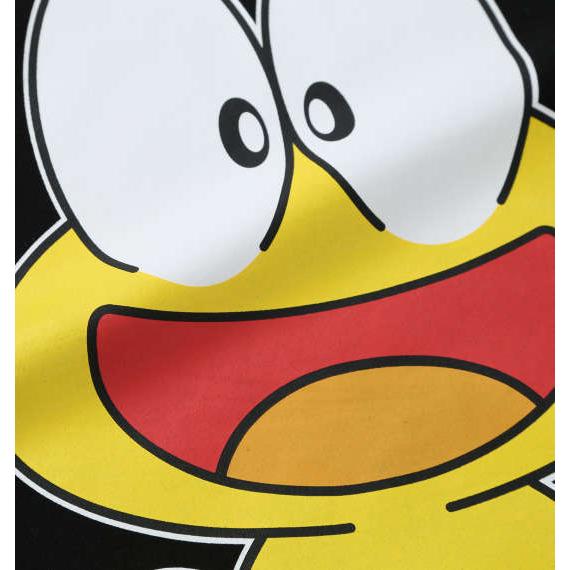 半袖Tシャツ ど根性ガエル ひろ し ピョン吉 黒 ブラック 綿 100 
