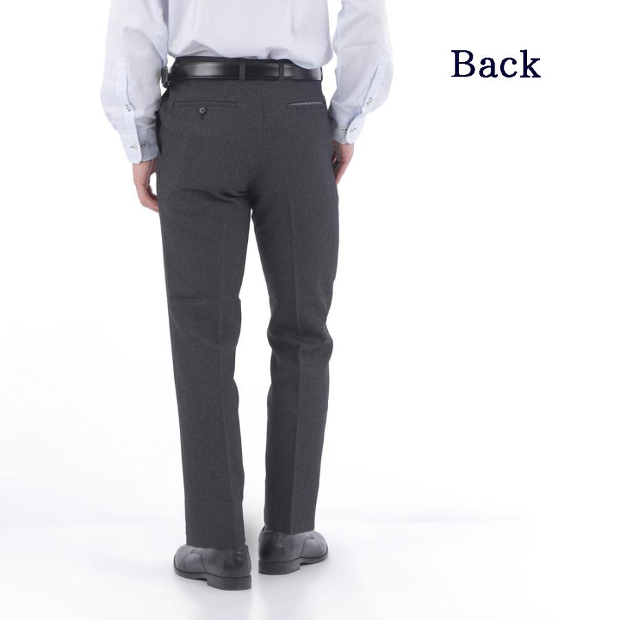 裾上済 スラックス メンズ ストレッチ  伸びる ビジネスパンツ カジュアルパンツ ゴルフ プリーツ加工 洗える | ブルーム（ファッション） | 03