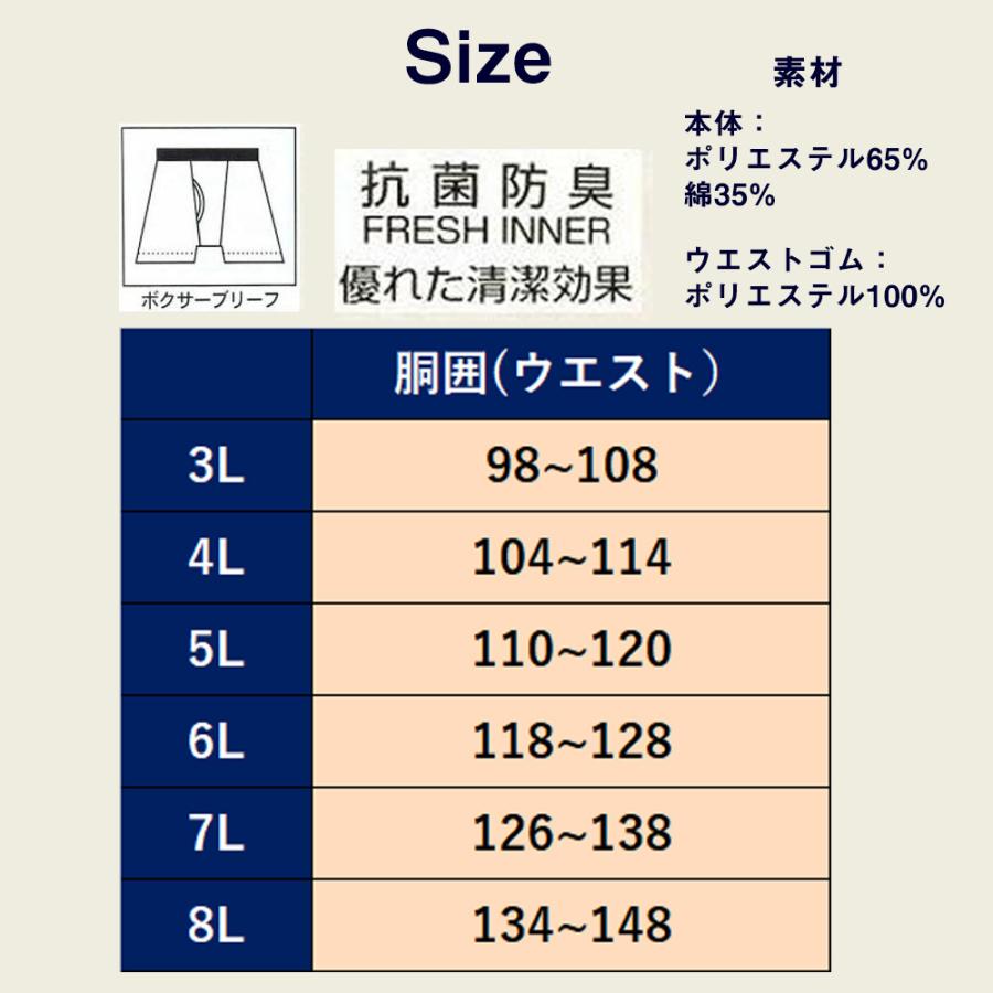 特別格安 ボクサーブリーフ 3L LL サイズ セット メンズ ボクサーブリーフ ボクサーパンツ 下着 3l 4l 5l 大きいサイズ