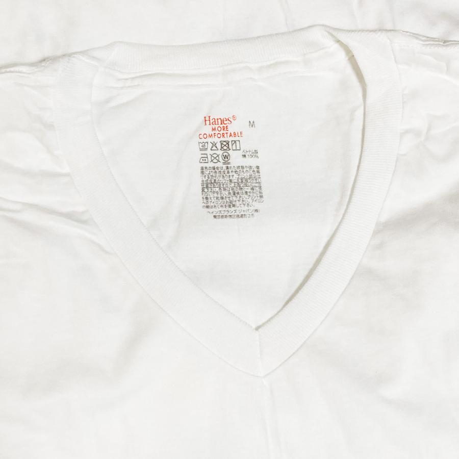 Hanes Hanesヘインズ下着 肌着 Vネック トップス 3枚組 綿100