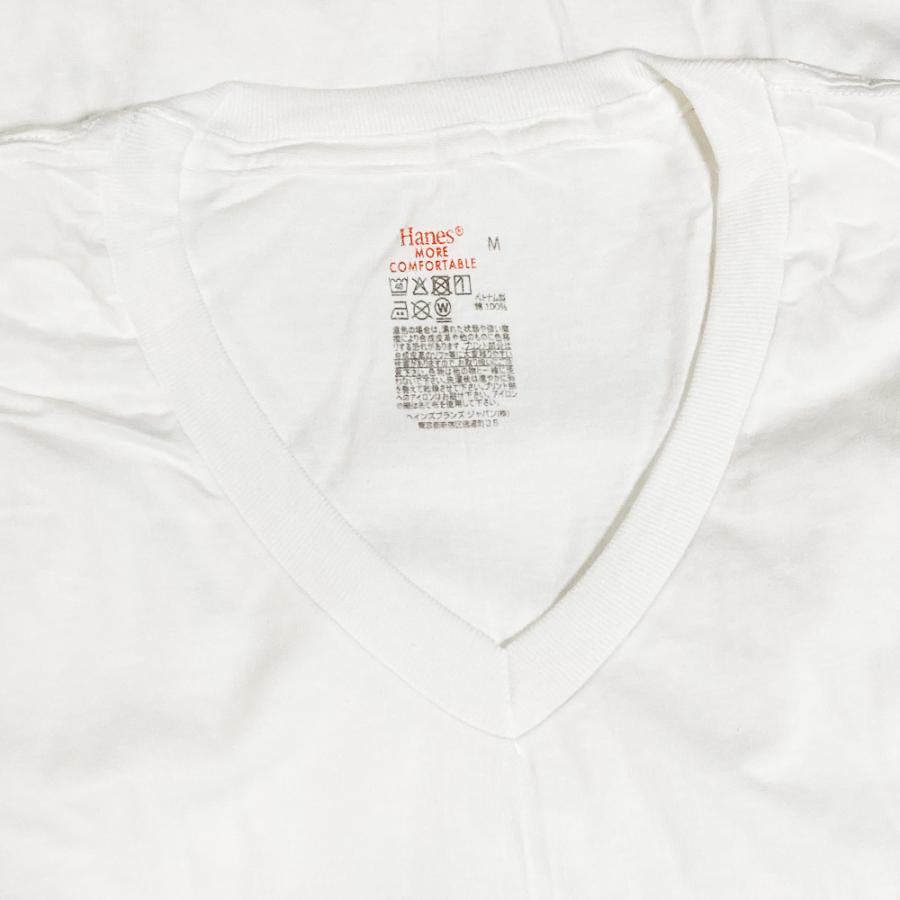 ヘインズ Hanes  tシャツ 下着 肌着 Vネック トップス 2枚組 綿100% コットン M L XL｜bloomstore｜02