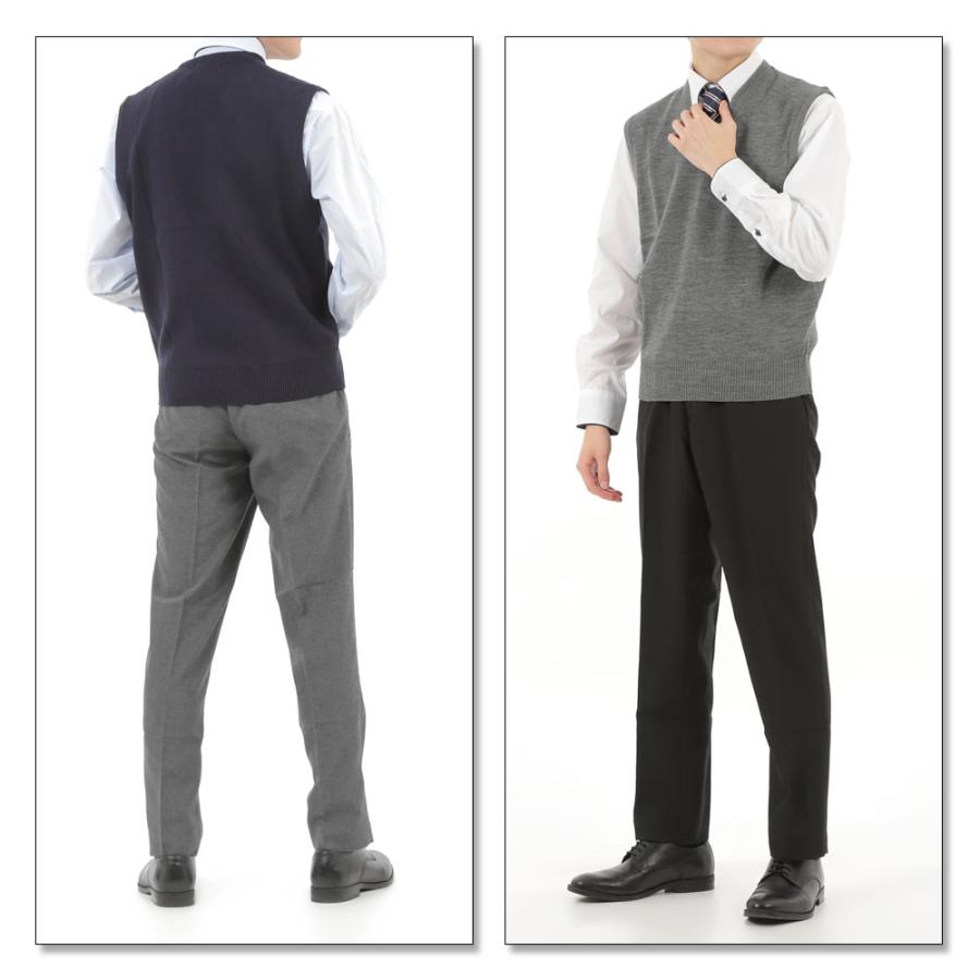 ニットベスト セーター Vネック メンズ 日本製 洗える 無地 ウォッシャブル 薄手 ビジネス カジュアル 家庭洗濯OK ギフト M L LL |  | 10