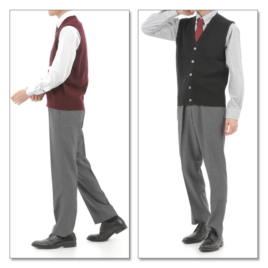 ニットベスト メンズ セーター Vネック 前開き 無地 日本製 洗える ウォッシャブル 家庭洗濯 ビジネス カジュアル ギフト M L LL |  | 11