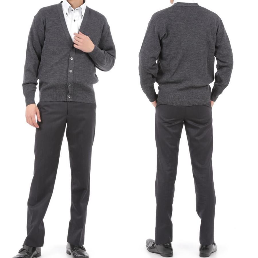 ニットカーディガン 日本製 無地 ウォッシャブル メンズ ビジネス カジュアル 洗える ウール混 父の日 ギフト M L LL |  | 07