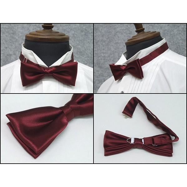 蝶ネクタイ 黒 ワイン  日本製 おしゃれ プレゼント 礼装用 蝶タイ |  | 01