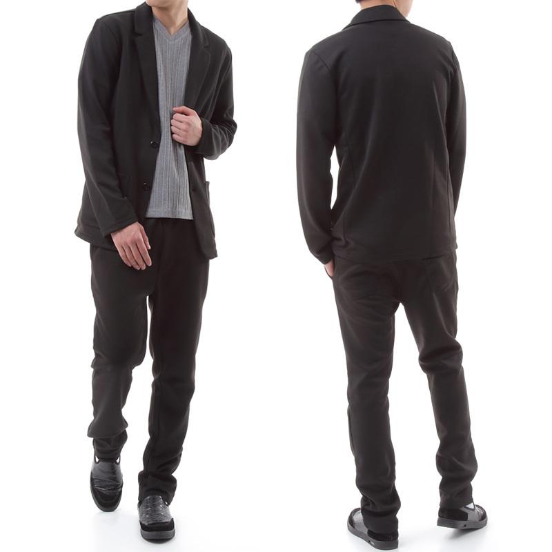 【成人の日セール】メンズ スーツ カジュアルスーツ ジャージ素材 大きいサイズ 上下 セットアップ スリム オールシーズン メンズ テーラード 無地 |  | 08