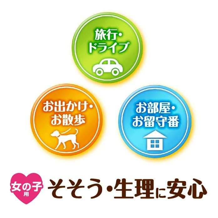 【ケース販売】マナーウェア 女の子用 L モーヴピンクドット・ピンクチェック 32枚×8個(256枚) ユニ・チャーム 犬 お肌サラサラ 短時間 モレ安心 生理 オシッコ_3