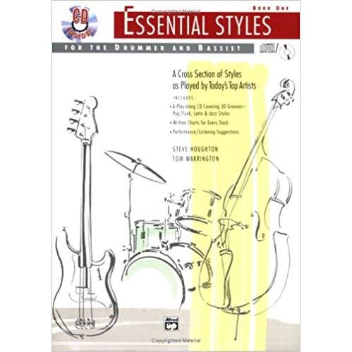 ESSENCIAL STYLES FOR DRUMMER & BASSIST 1  / ドラム＆ベース音源付き教本 CD付き パーカッション・ドラム輸入教則本｜bloomz