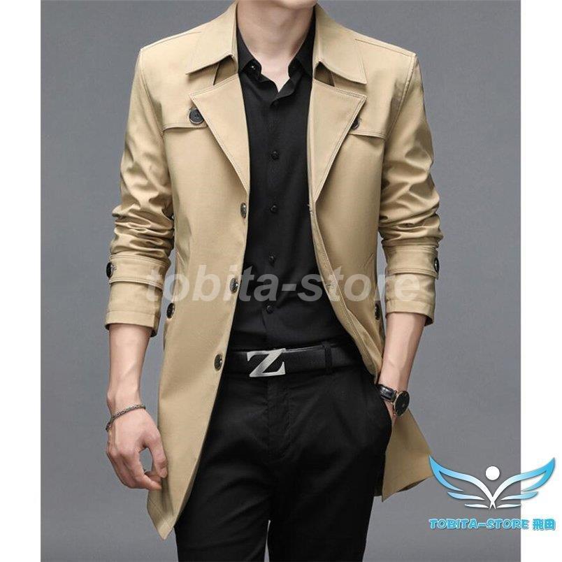 国内外の人気が集結 トレンチコートメンズビジネスコートスプリングコートアウター通勤秋春コート大きいサイズ トレンチコート サイズ 2xl Medihol Hu