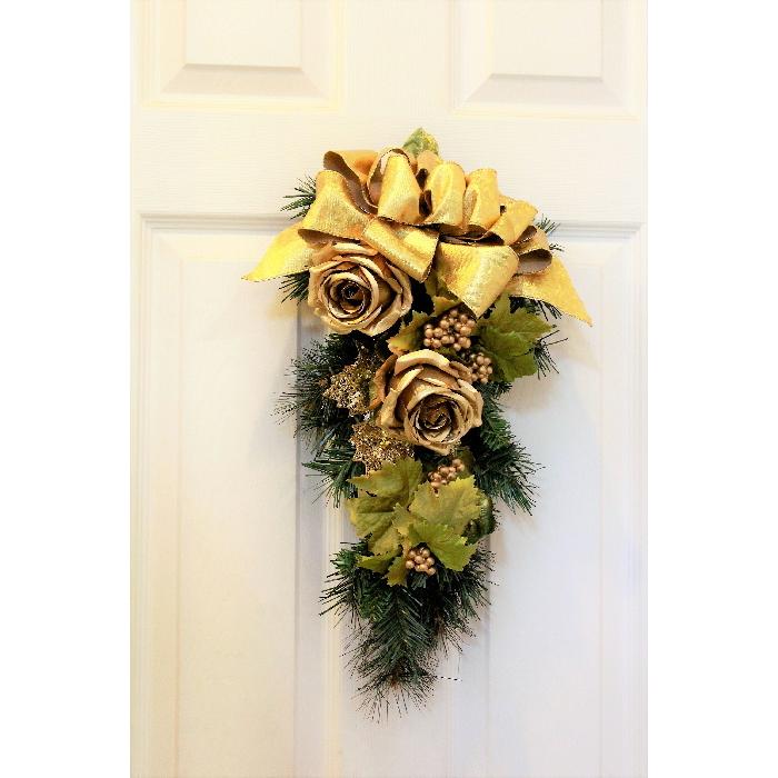 シルクフラー 造花 クリスマスアレンジ ギフト フラワーギフト 誕生日 お祝い 結婚祝い プレゼント