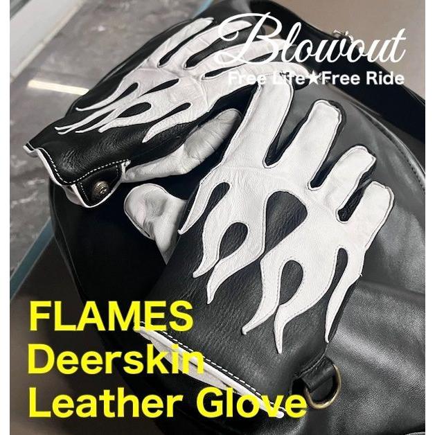 各色あり Blowout 冬用 フレイムス レザーグローブ フリース ボア 本革
