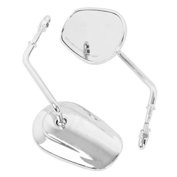 ☆美品☆ハーレーダビッドソン 純正ミラー 左右ペア・クローム ・ショートミラー バックミラー ミラー ハーレー純正タイプ ショートステム(左右ペア