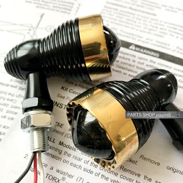 真鍮 LED ウィンカー 4個 ブラス ビンテージ BRASS ハーレー ショベル