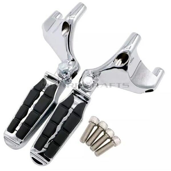 スポーツスター/'04-'13 パッセンジャーフットペグ マウントセット タンデムステップ XL883/XL1200 クリアキン ハーレー