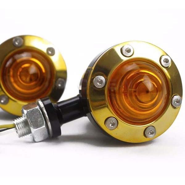真鍮 LEDウィンカー 4個 ブラス ビンテージ BRASS ハーレー ショベル