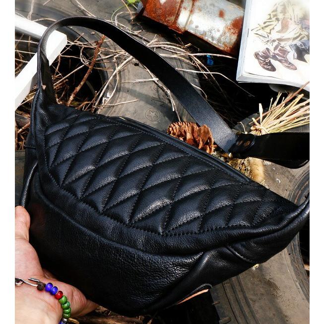 本革 BECK ライディングバッグ キルティング ウエストバッグ レザー