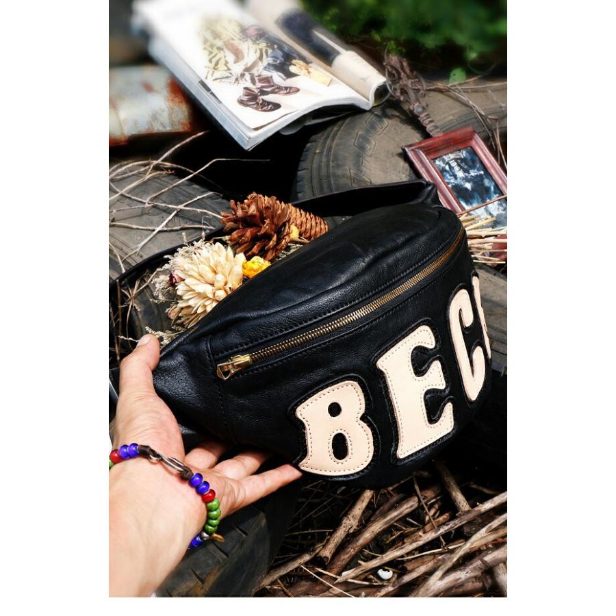 本革 BECK ライディングバッグ キルティング ウエストバッグ レザー