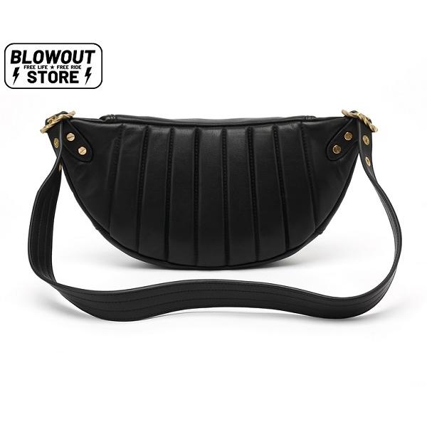 チェッカー 本革 ライディングバッグ キルティング ダイヤモンドカット