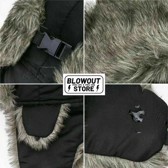Blowout フライトキャップ ブラック 防寒 ビンテージ ジェット Blowout フライトキャップ ブラック 防寒 ビンテージ ジェット
