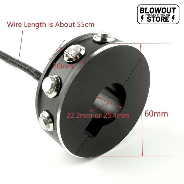 22mm ハンドル用 汎用ミニスイッチボックス 4プッシュボタン ハンドル