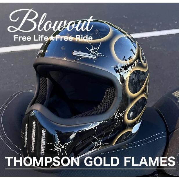 HARLEY-DAVIDSON ジェットヘルメット フレイムデザイン Blowout ゴールド フレイムス ヘルメット MTX フルフェイス ジェット