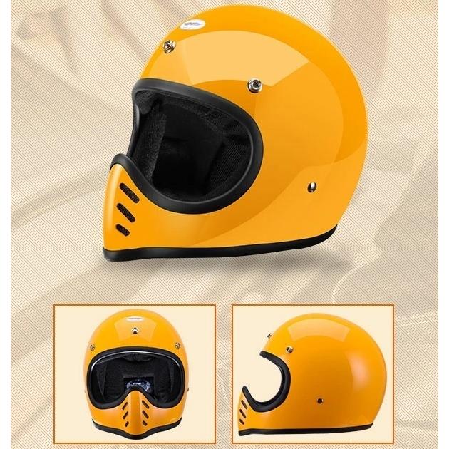 ポリスヘルメット(艶消しマットブラック）バイザー付き カフェレーサー