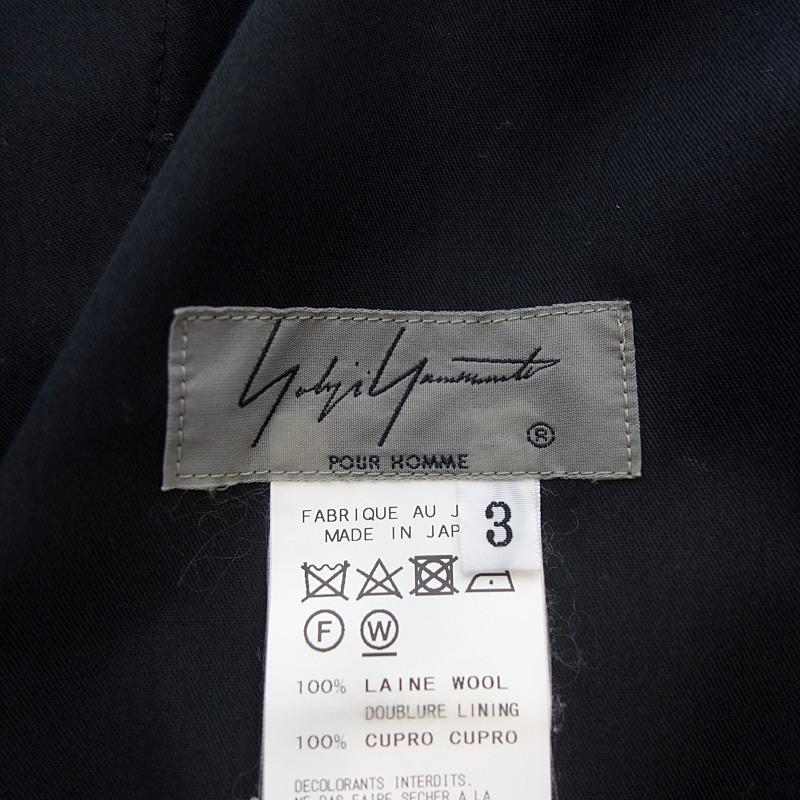 ヨウジヤマモト/YOHJI YAMAMOTO 18SS HW-P16-100 Left Pleats Mackin 