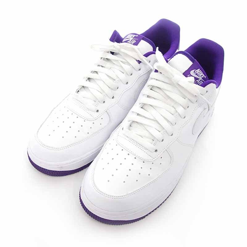 ナイキ/NIKE CJ1380-100 AIR FORCE エアフォースワン スニーカー 60L21 サイズ メンズ28.5cm ホワイト×パープル ランクA (中古) :1071879445284:BLOWZ Yショッピングストア 通販 ナイキ NIKE 白色 ホワイト 紫 パープル エアフォース
