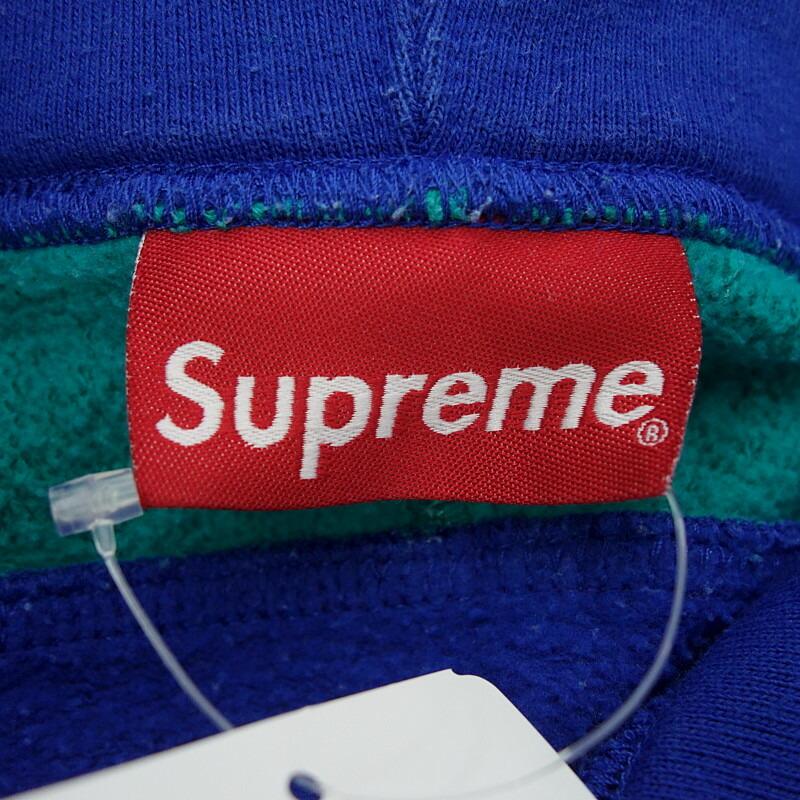 シュプリーム/SUPREME 20SS Color Blocked Zip Up Hooded パーカー 91A22 サイズ メンズL ブルー系 ランクB  (中古)｜blowz｜03