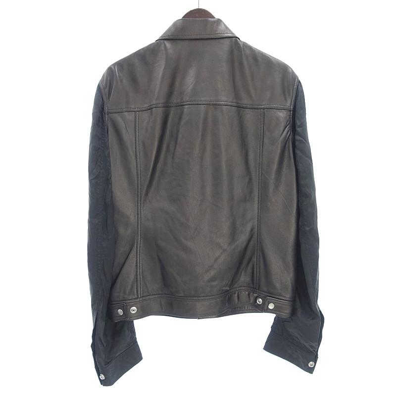 リックオウエンス/RICK OWENS 20SS ラムレザー 袖 ナイロン 切替 リックオウエンス/RICK OWENS 20SS ラムレザー 袖 ナイロン 切替