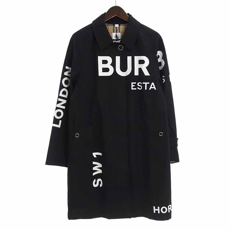 BURBERRY バーバリー ホースフェリー ギャバジン カーコート 黒