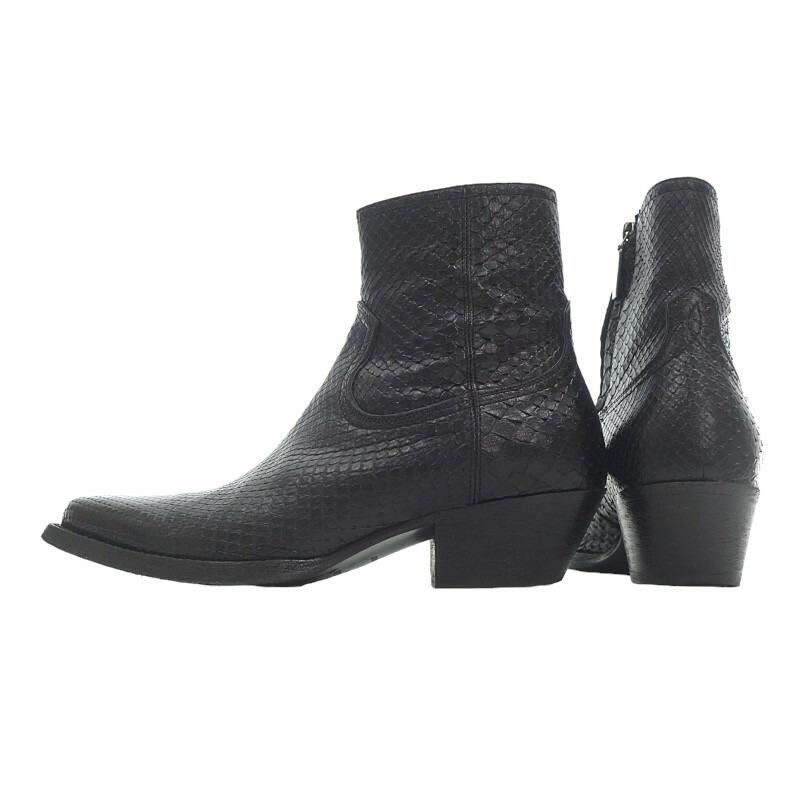 SAINT LAURENT パイソンヒールブーツ