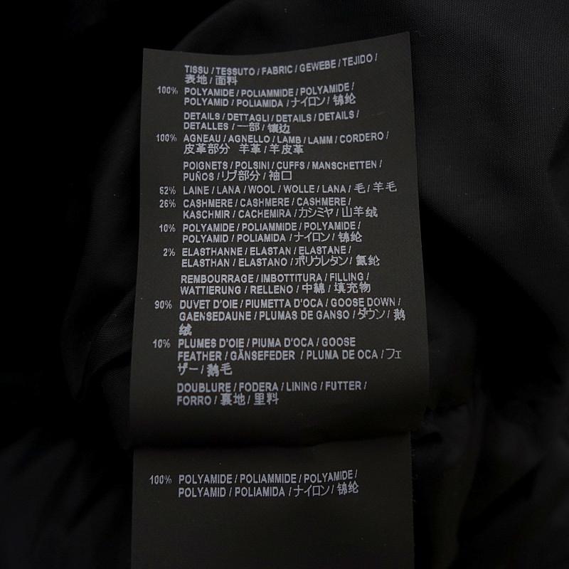 LAURENT PARIS 18AW 529586 Y744T レザー ナイロン ダウン ジャケット ブラック  サイズ メンズ52 71A25 ランクS 【HUDSON】  (中古)