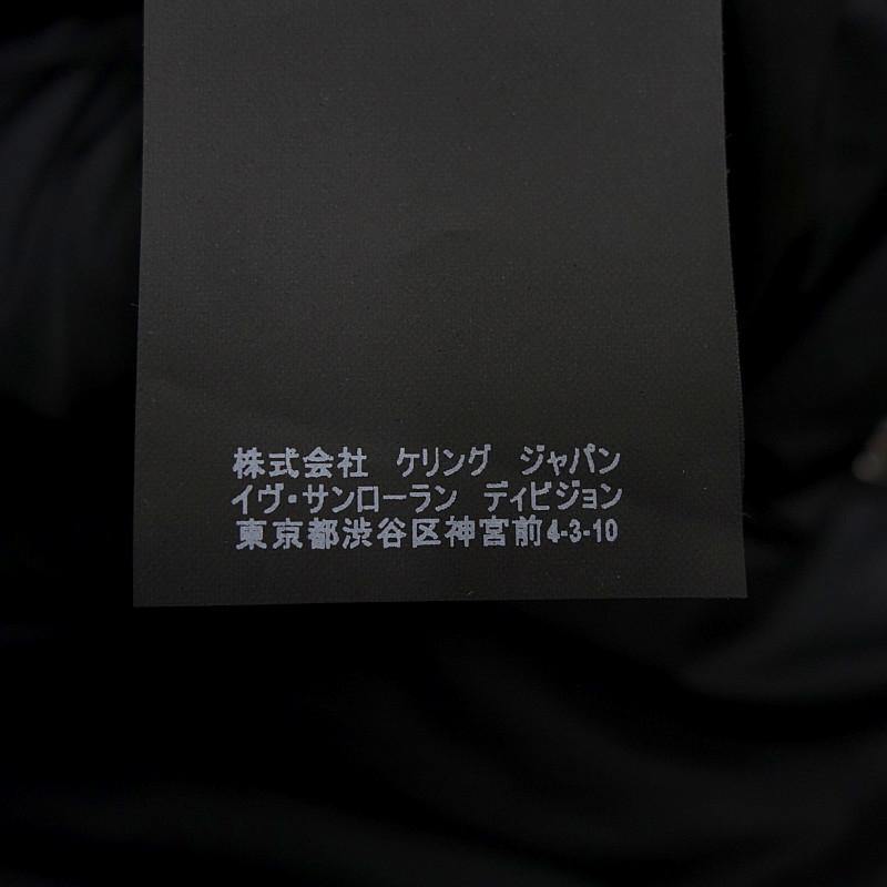 LAURENT PARIS 18AW 529586 Y744T レザー ナイロン ダウン ジャケット ブラック  サイズ メンズ52 71A25 ランクS 【HUDSON】  (中古)