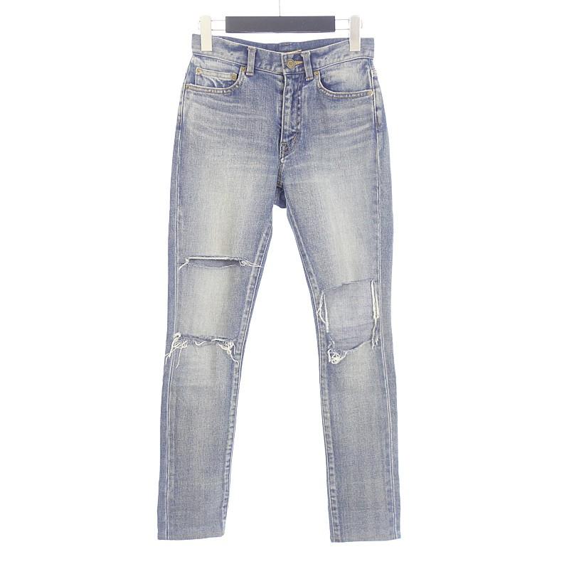 サンローランパリ Saint Laurent Paris 15ss ニークラッシュデニムパンツ 92j19 サイズ レディース25 インディゴ ランクa 102 中古 Blowz Yショッピングストア 通販 Yahoo ショッピング