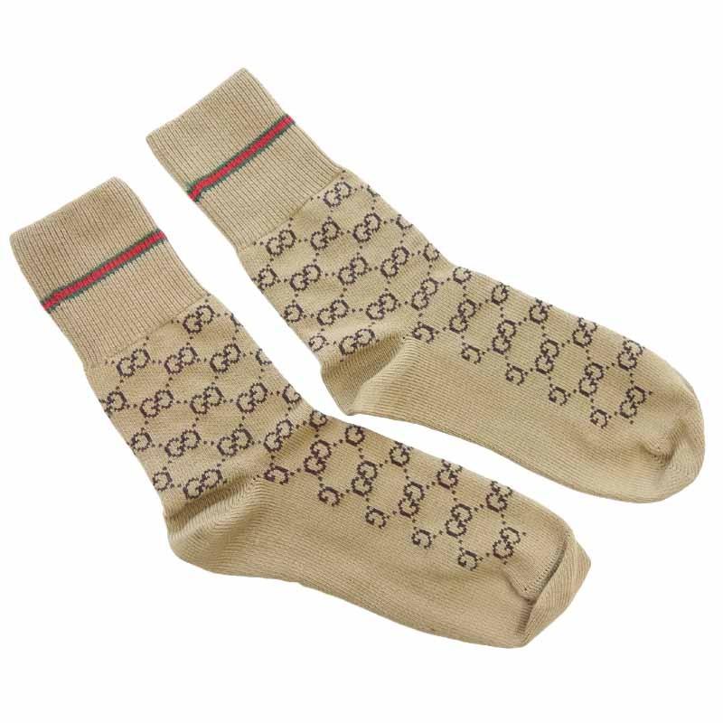 グッチ/GUCCI GG柄ソックス 靴下 82A20 サイズ - ベージュ ランクA 102 グッチ/GUCCI GG柄ソックス 靴下 82A20 サイズ - ベージュ ランクA 102