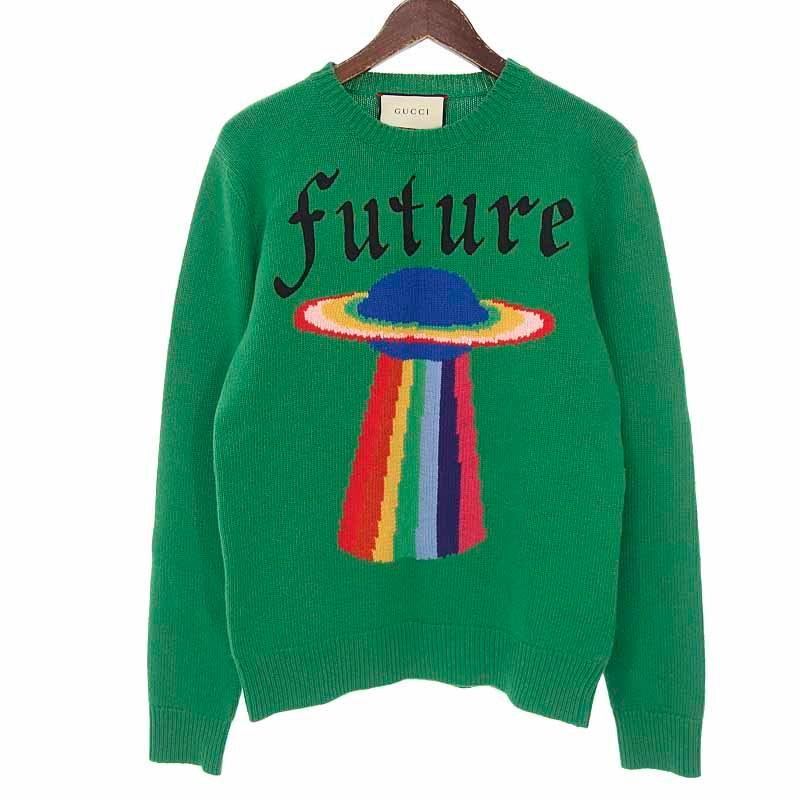 グッチ/GUCCI 17AW プラネットインターシャ ニット 62K20 サイズ 
