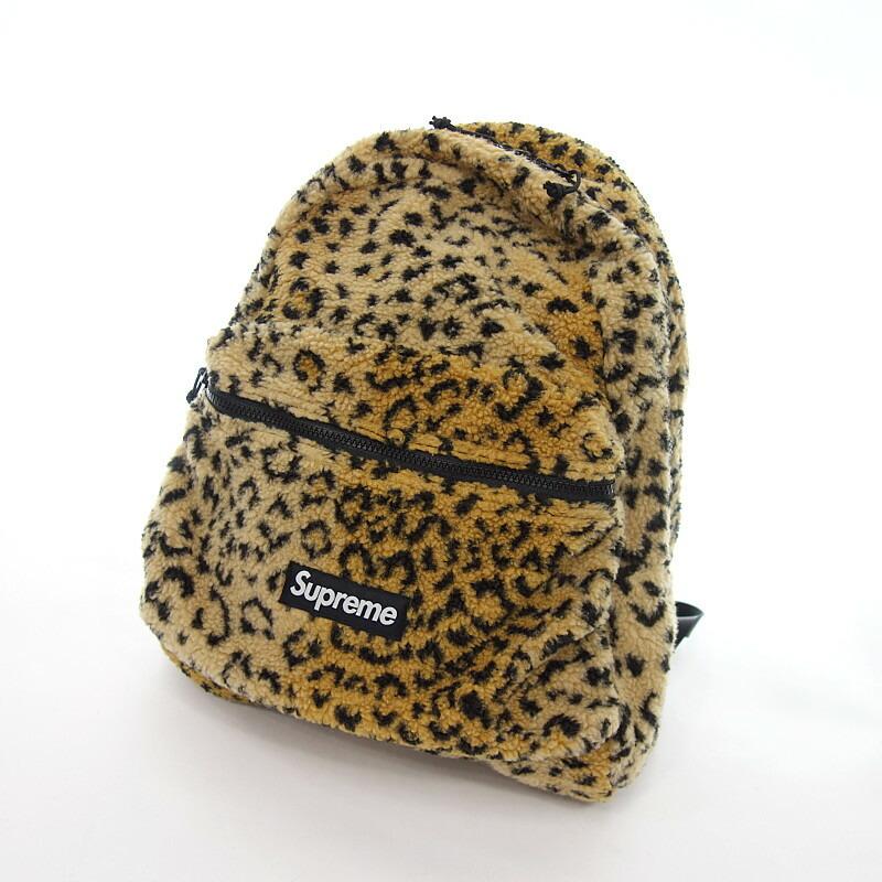 シュプリーム/SUPREME 17AW Leopard Fleece Backpack バックパック 32B21 サイズ ユニセックス