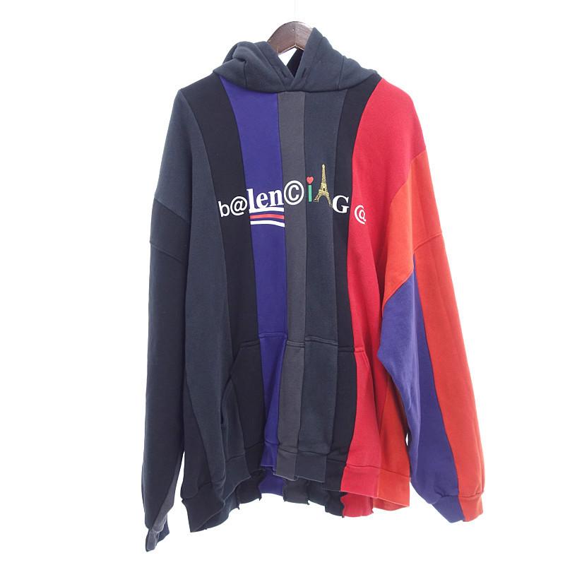 バレンシアガ/BALENCIAGA 21SS 青山限定 カットアップフーディー 再 