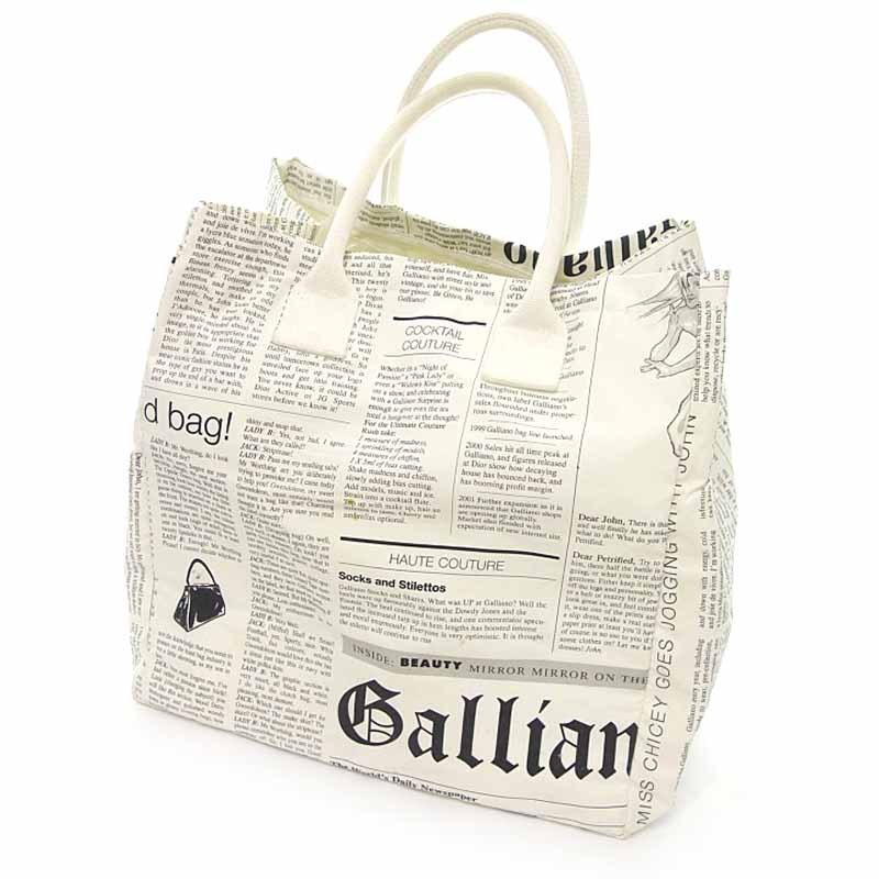 ジョンガリアーノ/JOHN GALLIANO ニュースペーパー柄トート ジョンガリアーノ/JOHN GALLIANO ニュースペーパー柄トート