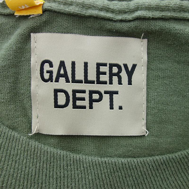 ギャラリー デプト/GALLERY DEPT 21SS ロゴ プリントロングスリーブ カットソー 32L21 サイズ メンズM カーキ ランク