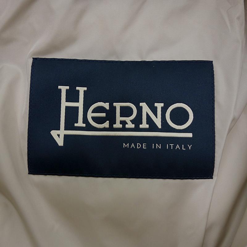 ヘルノ/HERNO 21AW ポリエステル ボア フリースダウンジャケット 80L22 サイズ メンズ48 ホワイト ランクA (中古 ...