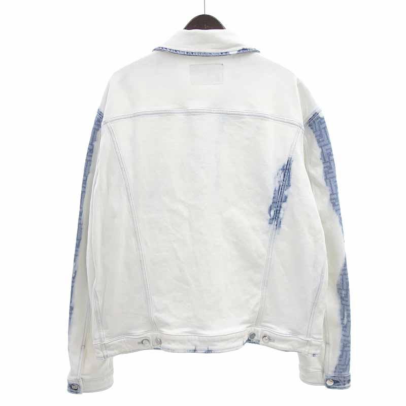 フェンディ/FENDI 22年製 FW1027 ズッカ柄 ブリーチ デニム ジャケット 